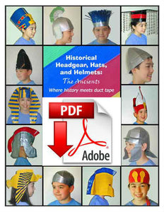 Historical headgear, hats and helmets art project